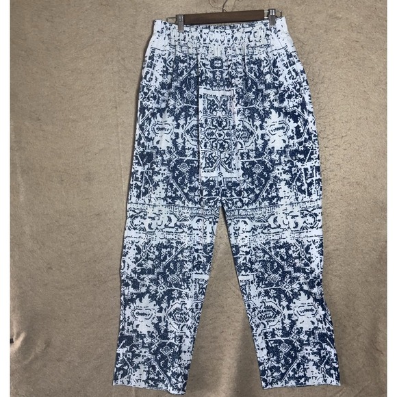 Young LA Ugly A** Pants Mens Sz L Blue Geometric AOP Pockets Lightweight NWT